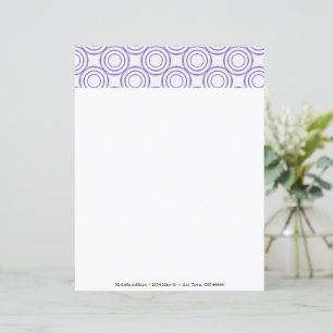 Purple Vintage Circle Pattern Personalise Paper