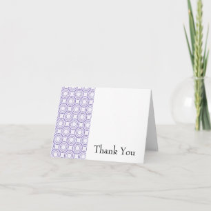 Purple Vintage Circle Pattern Thank You Card