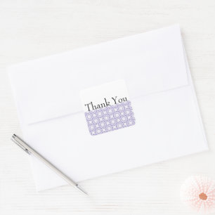 Purple Vintage Circle Pattern Thank You Sticker