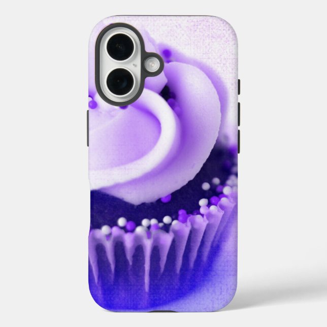 Purple Vintage Cupcake Sprinkles Case-Mate iPhone Case (Back)