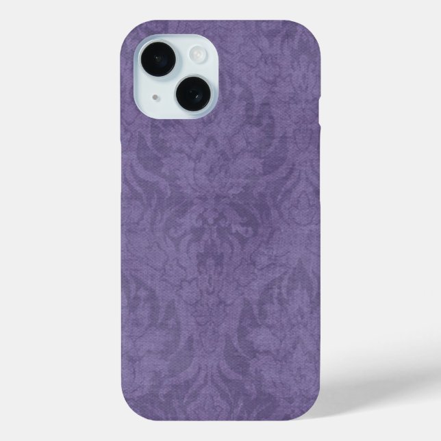 Purple Vintage Damask Case-Mate iPhone Case (Back)