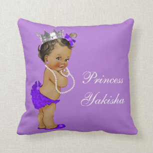Purple Vintage Ethnic Princess Baby Cushion