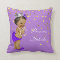Purple Vintage Ethnic Princess Baby Gold Confetti