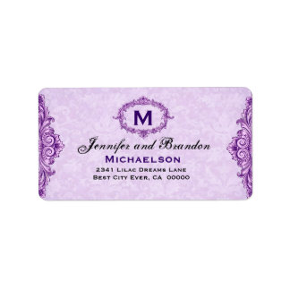 Purple Vintage FramePersonalized Label