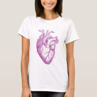 Purple Vintage Heart Anatomy