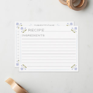 Purple Vintage Recipe Card
