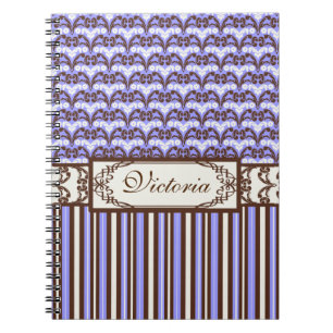 Purple Vintage Victorian Wild West Elegant Damask Notebook
