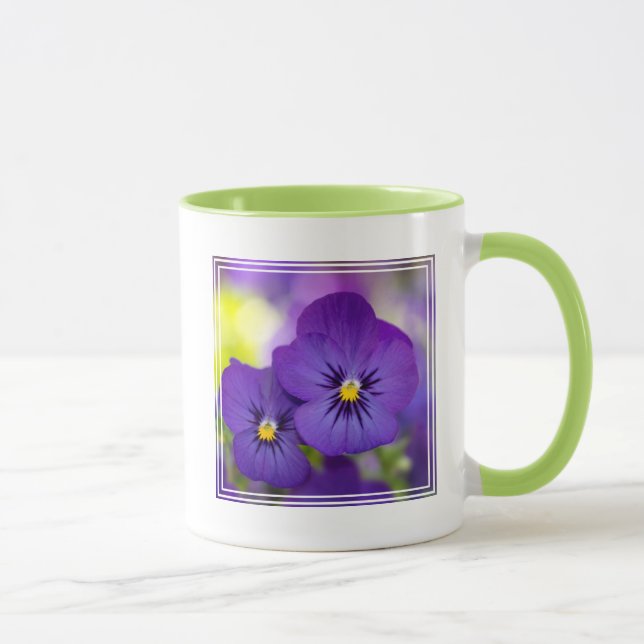 Purple Violas Mug (Right)