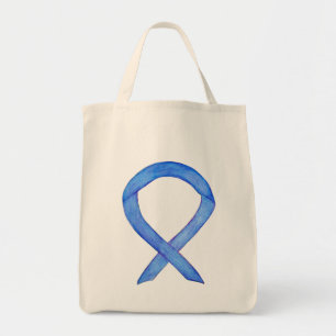Purple Violet Awareness Ribbon Custom Tote Bag