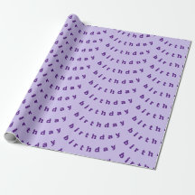 Purple Violet Birthday Wrapping Paper