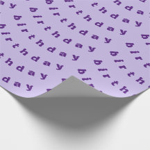Purple Violet Birthday Wrapping Paper