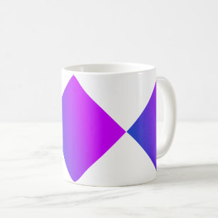 Purple Violet Blue Geometric Squares Abstract Coffee Mug