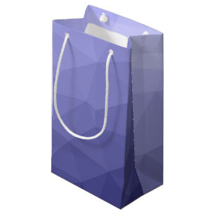 Purple violet  blue mesh ombre geometric pattern small gift bag
