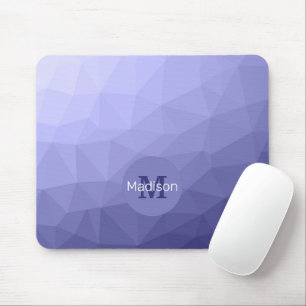 Purple violet blue mesh ombre pattern Monogram Mouse Mat