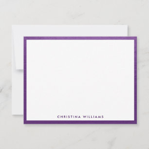 Purple Violet Brushed Metal Elegant Stylish Modern Card