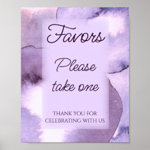 Purple violet  Favours please take one  Poster