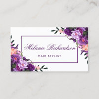 Purple Violet Floral Hair Stylist Appointment P