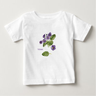 Purple violet flower watercolor T-Shirt