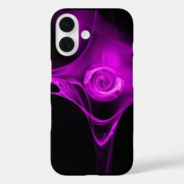 PURPLE VIOLET FRACTAL ROSE Case-Mate iPhone CASE (Back)