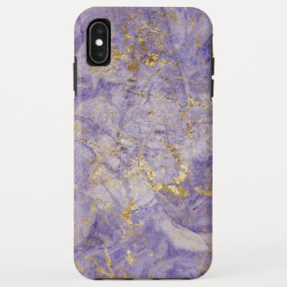 Purple Violet Gold marble iPhone XS Max Case