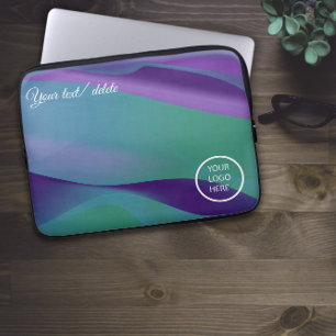 Purple violet minimalist with logo Electronics Bag