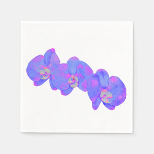 Purple violet Orchids Napkin