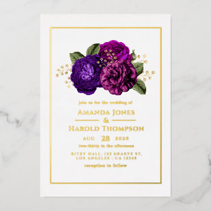 Purple, Violet, Plum and Gold Floral Wedding