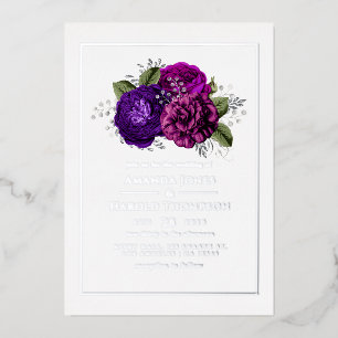 Purple, Violet, Plum and Silver Floral Wedding