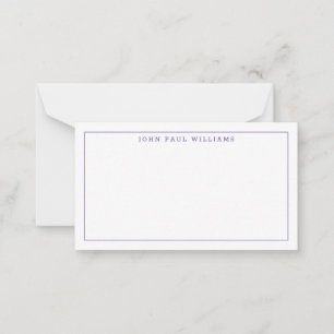 Purple Violet Professional Formal Thin Border Card