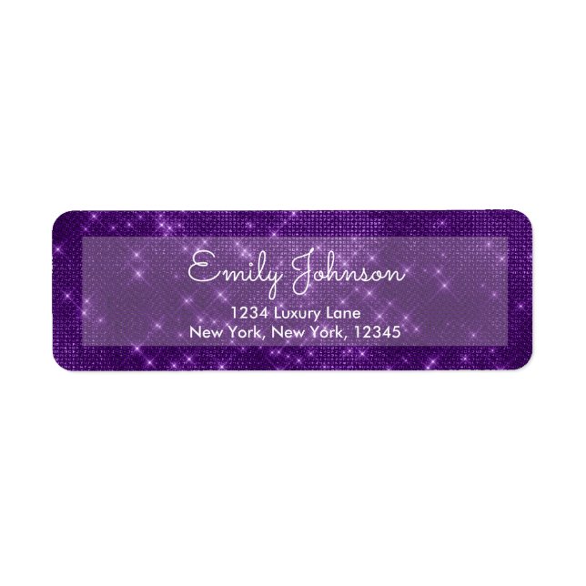 Purple Violet Sparkle Wedding or Birthday (Front)