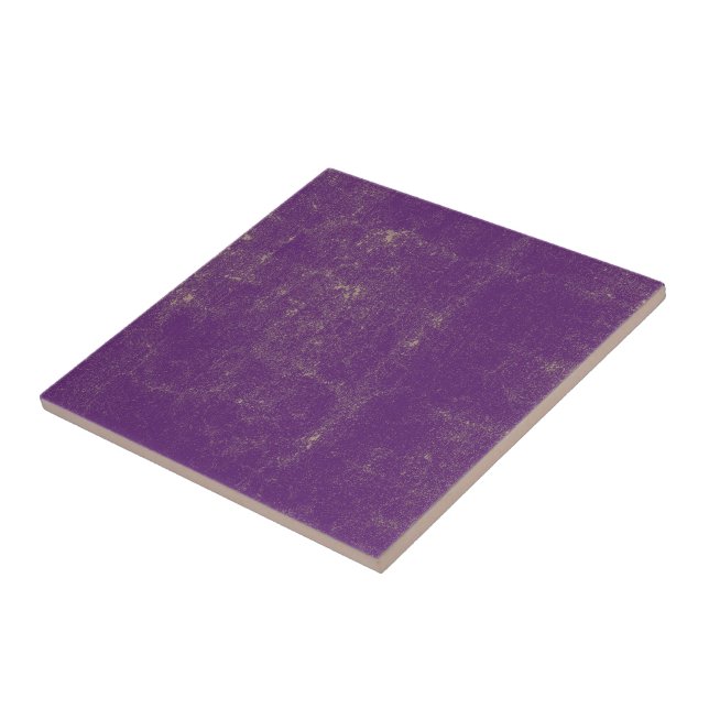 Purple Violet Textured Grunge Pattern Tile (Side)