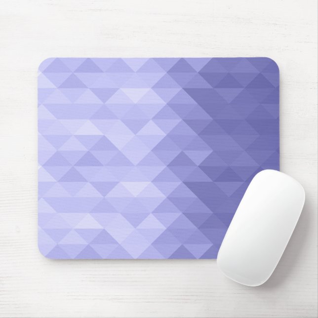Purple violet triangle geometric squares mouse mat (With Mouse)