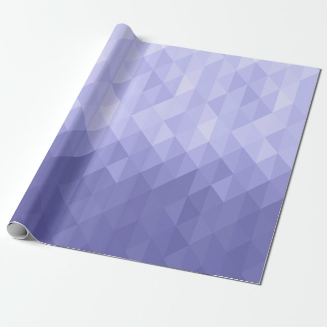 Purple violet triangle geometric squares wrapping paper (Unrolled)