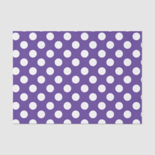 Purple Violet & White Polka Dots Birthday Party Tissue Paper