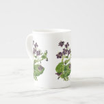 Purple Violets Botanical Bone China Mug<br><div class="desc">Naturally beautiful old botanical prints of wild violets never go out of style on your bone china.</div>