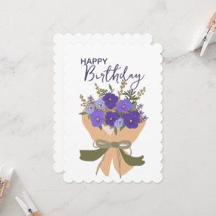 Purple Violets February Birth Flower Bouquet