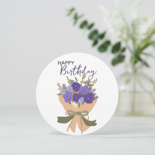 Purple Violets February Birth Flower Bouquet