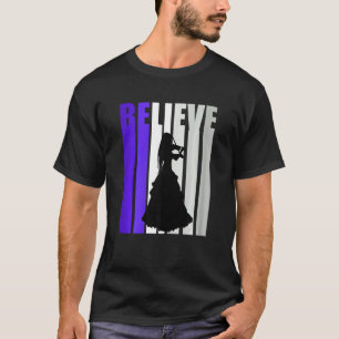 Purple Violin Retro Girls Text Violinist Quotes Wo T-Shirt