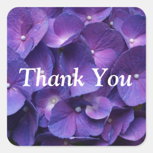 Purple Viollet Hydrangea ThankYou Sticker