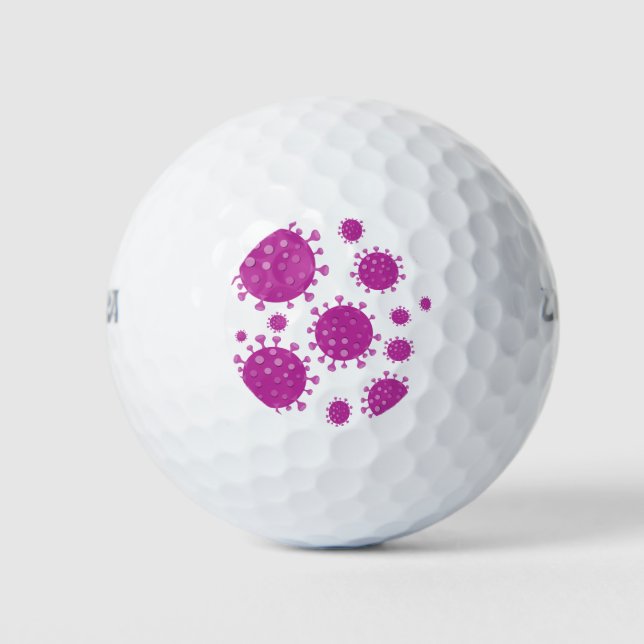 Purple Viral Particle Golf Balls (Front)
