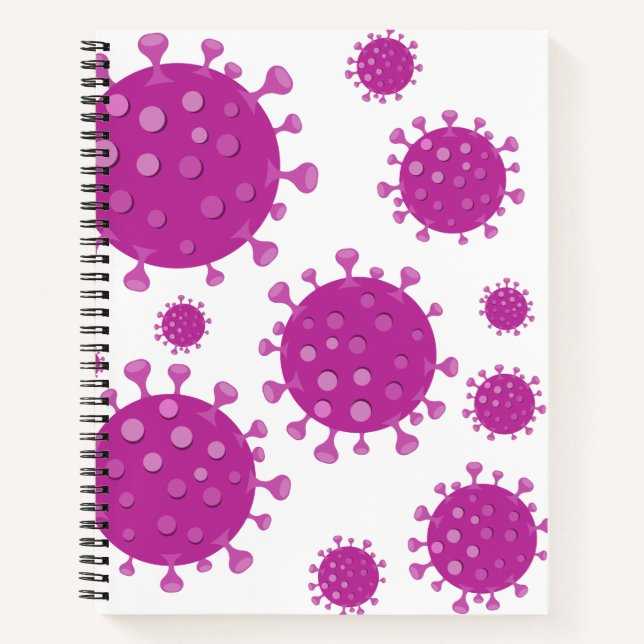 Purple Viral Particle Notebook (Front)