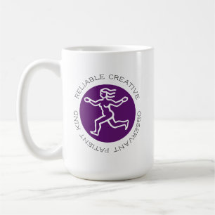 Purple Virgo Zodiac Star Sign Personality Trait Coffee Mug