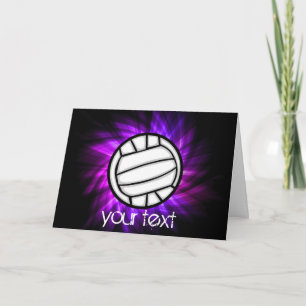 Purple Volleyball Card