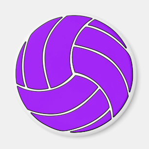 Purple Volleyball Customisable Sports Player/Coach Magnet
