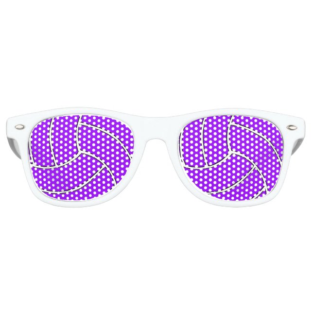 Purple Volleyball Party Shades Sunglasses (Front)