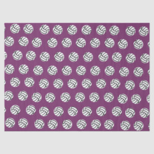 Purple Volleyball Pattern Tissue Paper