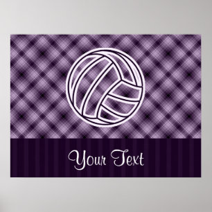 Purple Volleyball Poster