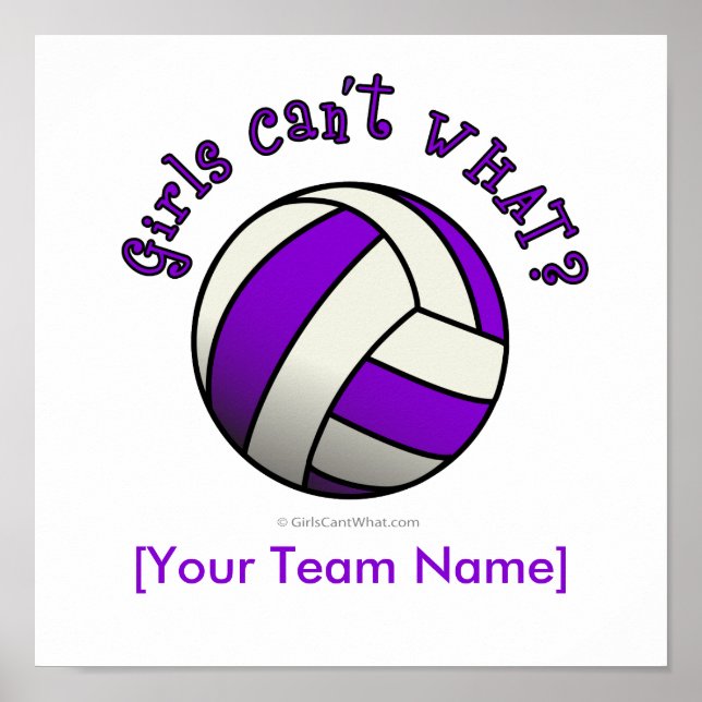 Purple Volleyball Poster (Front)