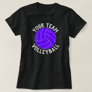 Purple Volleyball Team, Player and Number T-Shirt