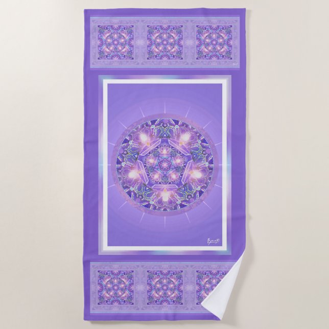 Purple W1 Beach Towel (Front)